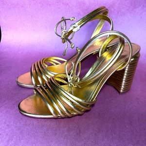 Schutz Gold disco 70’s heels